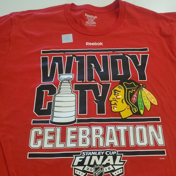 Chicago Blackhawks 2015 Stanley Cup Champions T-Shirt Reebox Men's XL NEW NWT - Picture 5 of 9